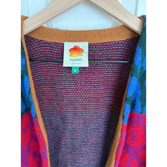 FARM Rio Multicolor Leopard Print Cardigan - Picture 2 of 5